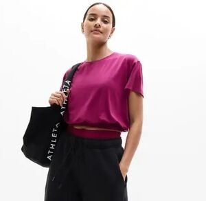 NWT Athleta Bubble Hem Tee